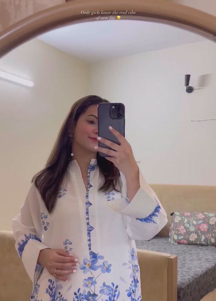 Nairah Women Pret Printed Arabic Lawn Suit NAH26PN Occan Breeze - Spring Collection
