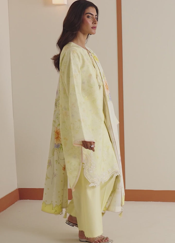 Seran Essentials Unstitched Printed Lawn 3 Piece Suit SN26UEL Solene D-04 - Lawn Collection