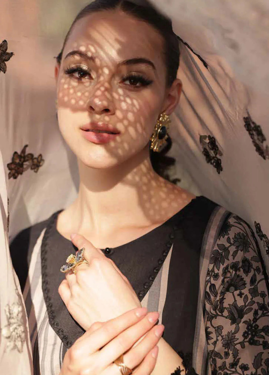 Print Melody by Charizma Embroidered Lawn Suit Unstitched 3 Piece CR25PM PM5- 01 - Summer Collection