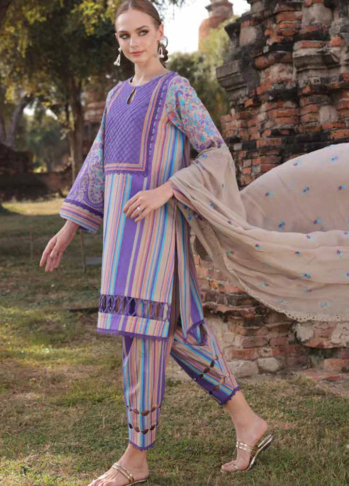Print Melody by Charizma Embroidered Lawn Suit Unstitched 3 Piece CR25PM PM5- 02 - Summer Collection