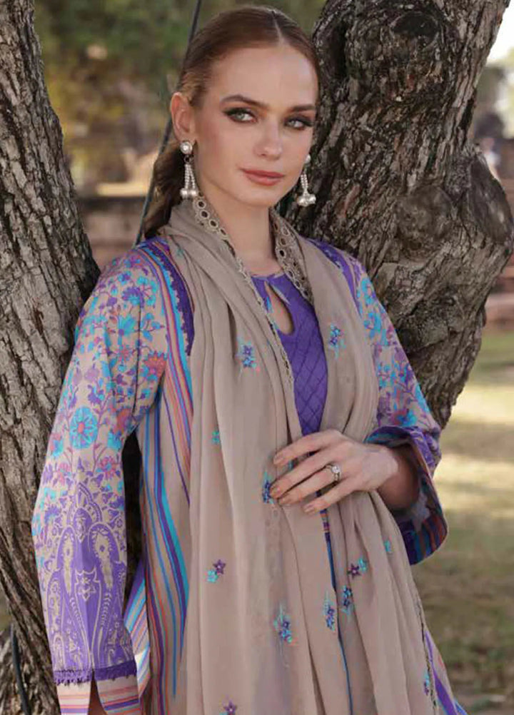 Print Melody by Charizma Embroidered Lawn Suit Unstitched 3 Piece CR25PM PM5- 02 - Summer Collection