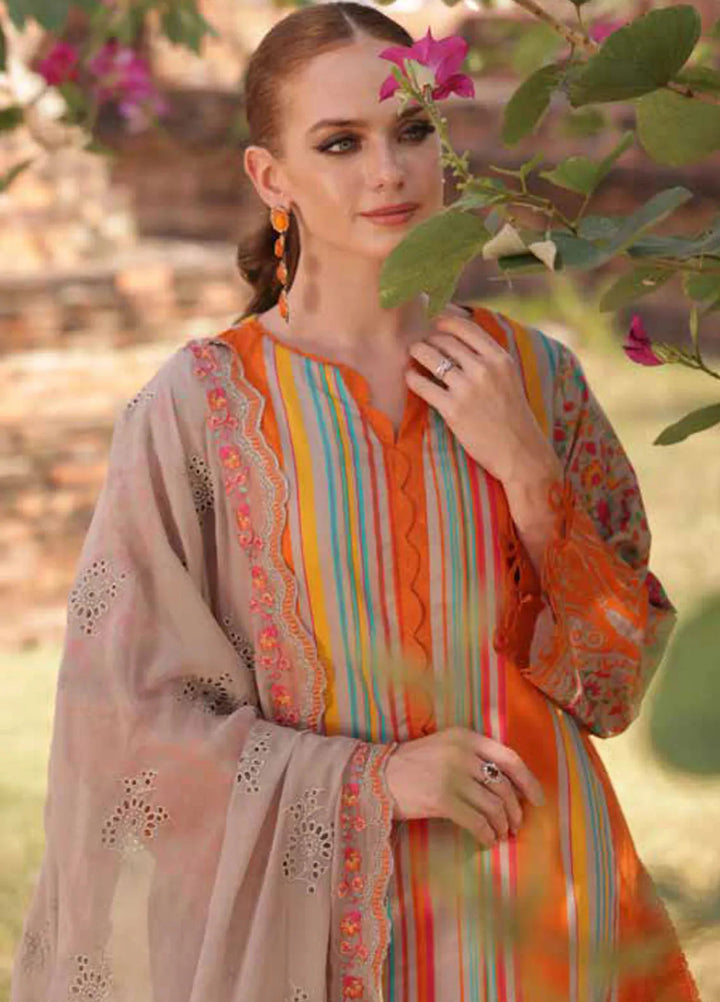 Print Melody by Charizma Embroidered Lawn Suit Unstitched 3 Piece CR25PM PM5- 04 - Summer Collection