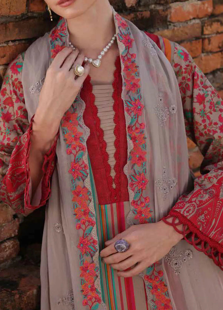 Print Melody by Charizma Embroidered Lawn Suit Unstitched 3 Piece CR25PM PM5- 05 - Summer Collection