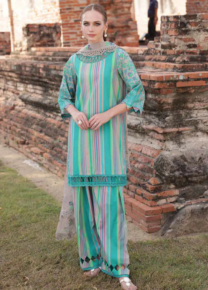 Print Melody by Charizma Embroidered Lawn Suit Unstitched 3 Piece CR25PM PM5- 06 - Summer Collection