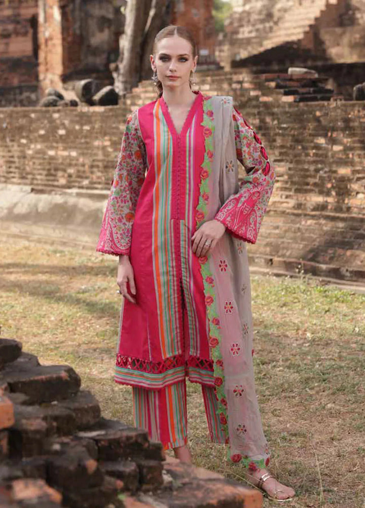 Print Melody by Charizma Embroidered Lawn Suit Unstitched 3 Piece CR25PM PM5- 07 - Summer Collection