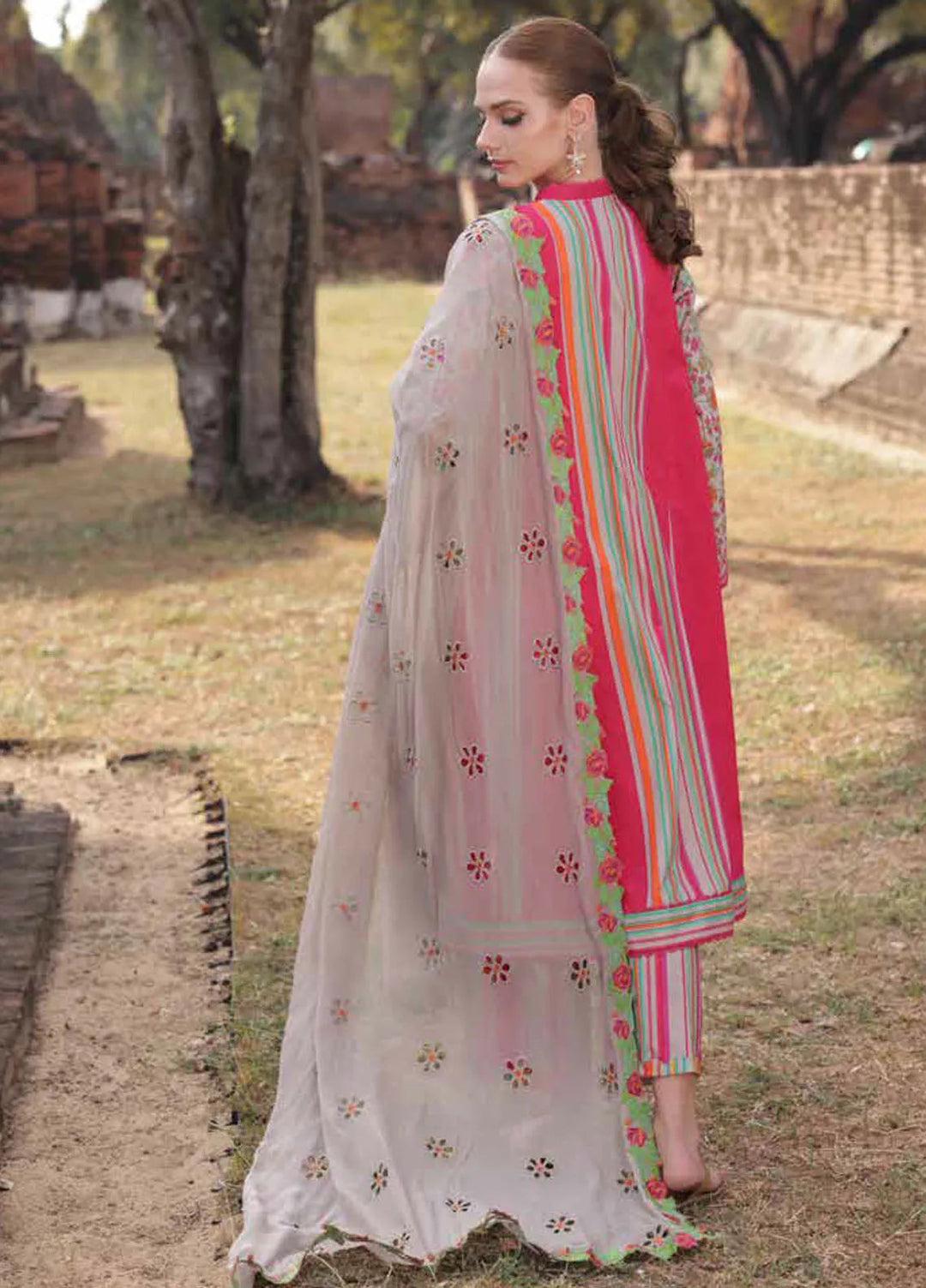Print Melody by Charizma Embroidered Lawn Suit Unstitched 3 Piece CR25PM PM5- 07 - Summer Collection