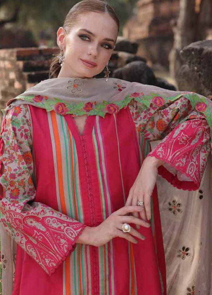Print Melody by Charizma Embroidered Lawn Suit Unstitched 3 Piece CR25PM PM5- 07 - Summer Collection