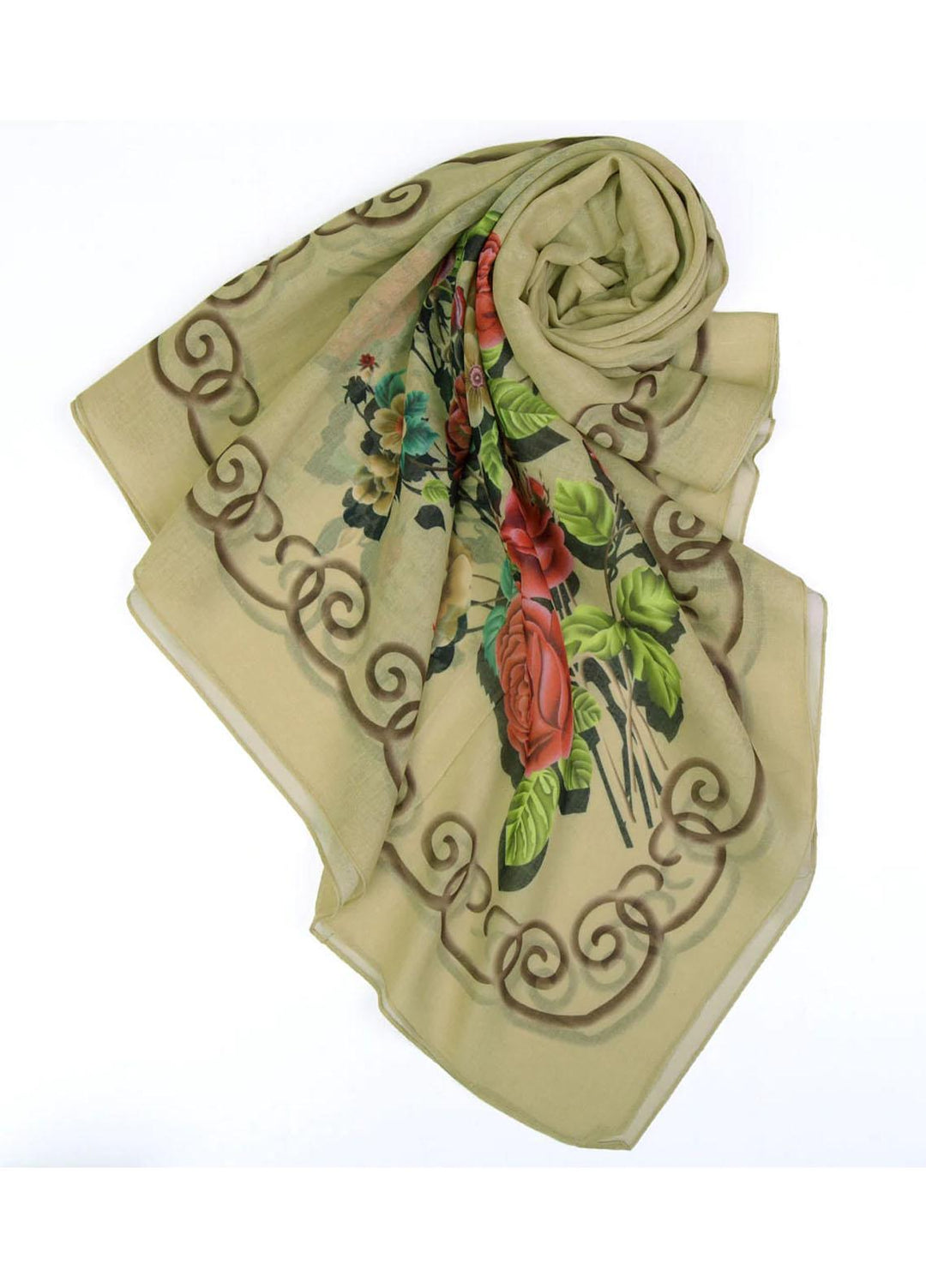 Abaya pk Printed Lawn  Hijab ABA22PH OLIVE LUMINOUS - Printed Hijabs