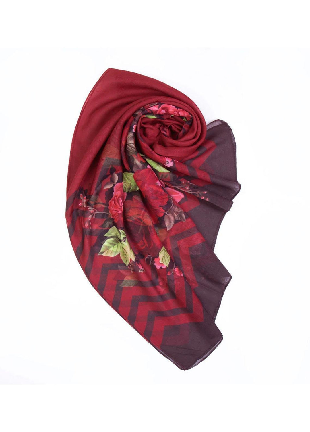 Abaya pk Printed Lawn  Hijab ABA22PH MAROON RELISH - Printed Hijabs