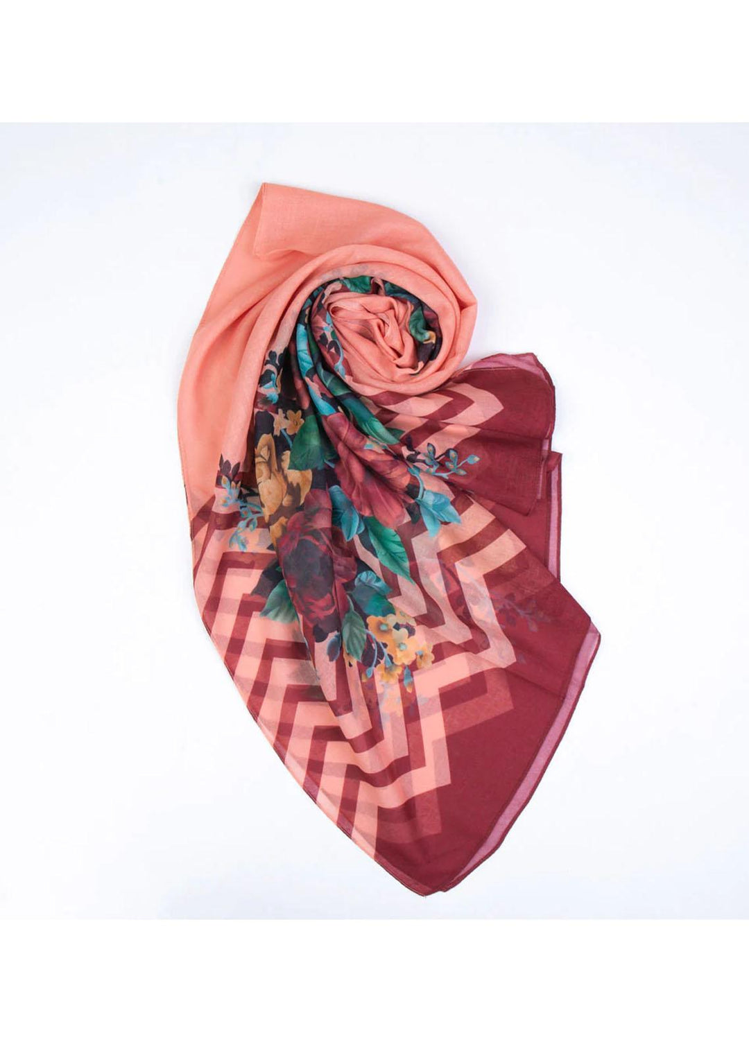 Abaya pk Printed Lawn  Hijab ABA22PH PINK RELISH - Printed Hijabs