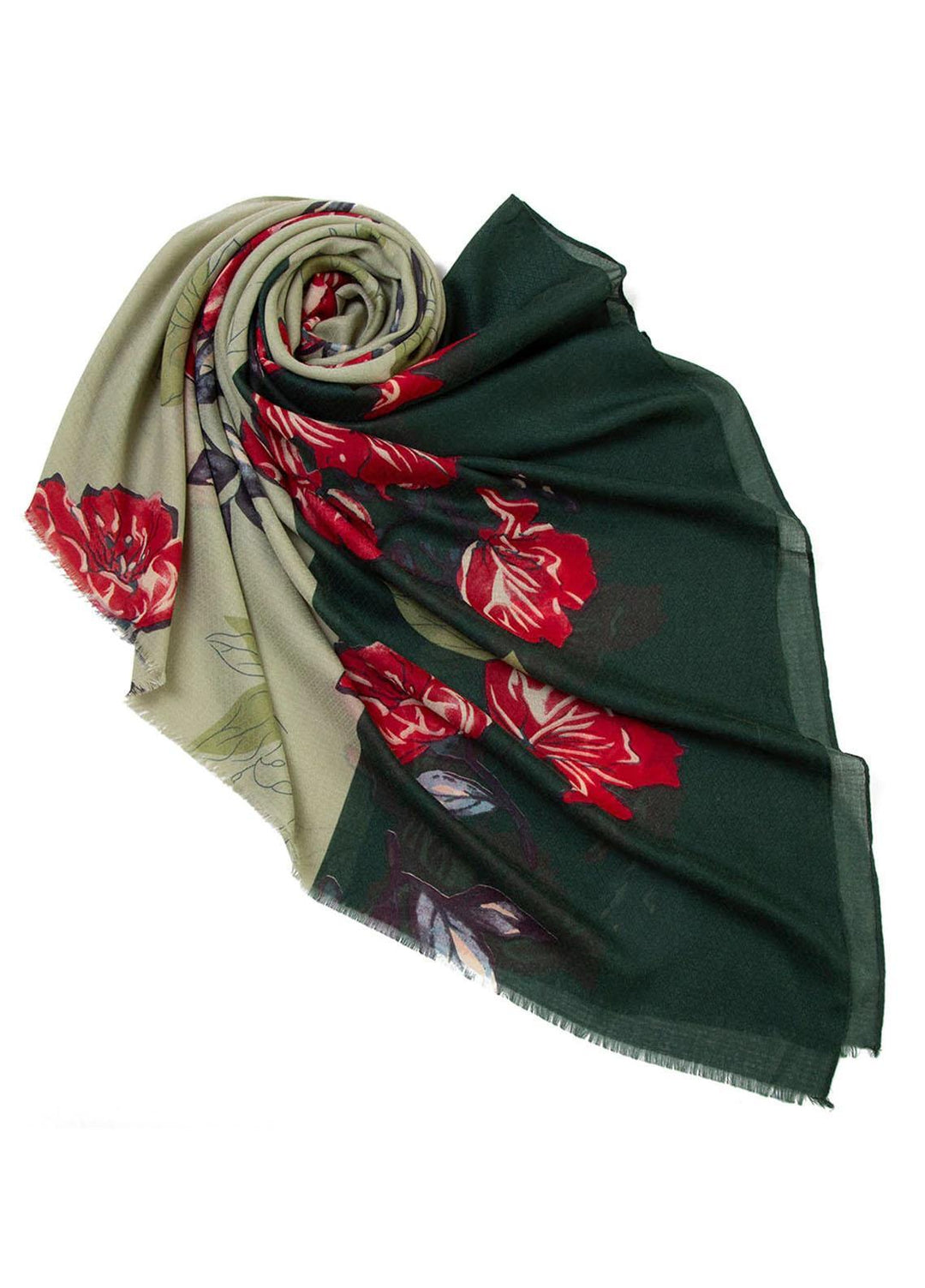 Abaya pk Printed Lawn  Hijab ABA22PH GREEN FLORET - Printed Hijabs