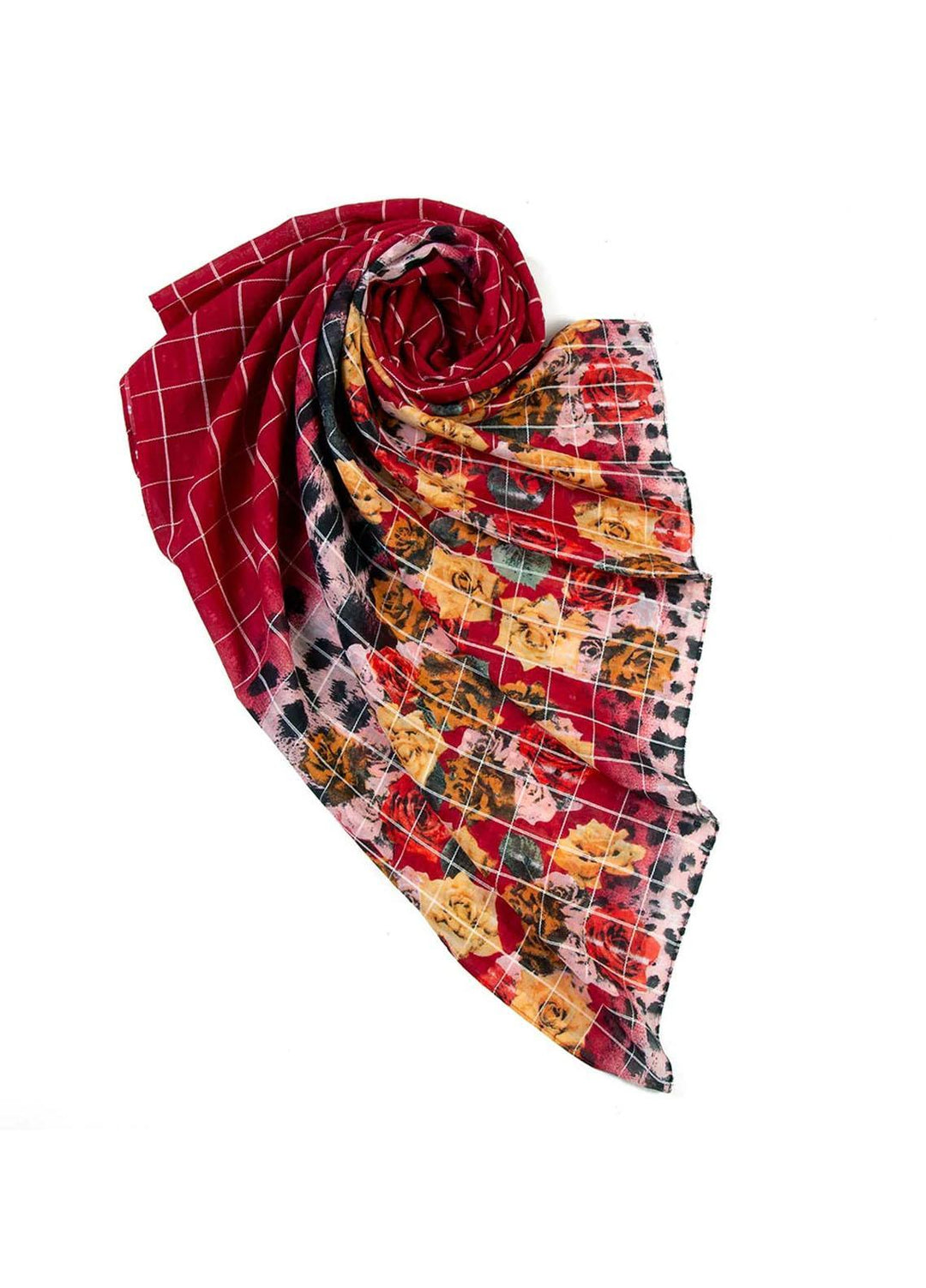 Abaya pk Printed Lawn  Hijab ABA22PH MAROON ROSY - Printed Hijabs