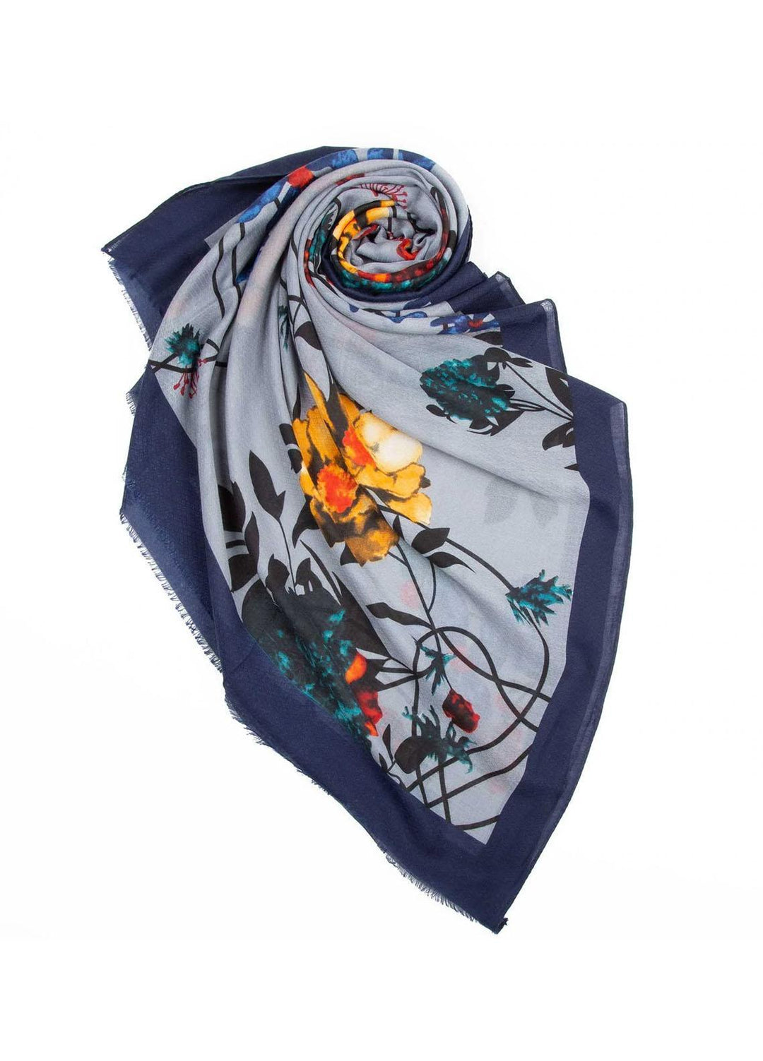 Abaya pk Printed Lawn  Hijab ABA22PH GREY FLORAL - Printed Hijabs