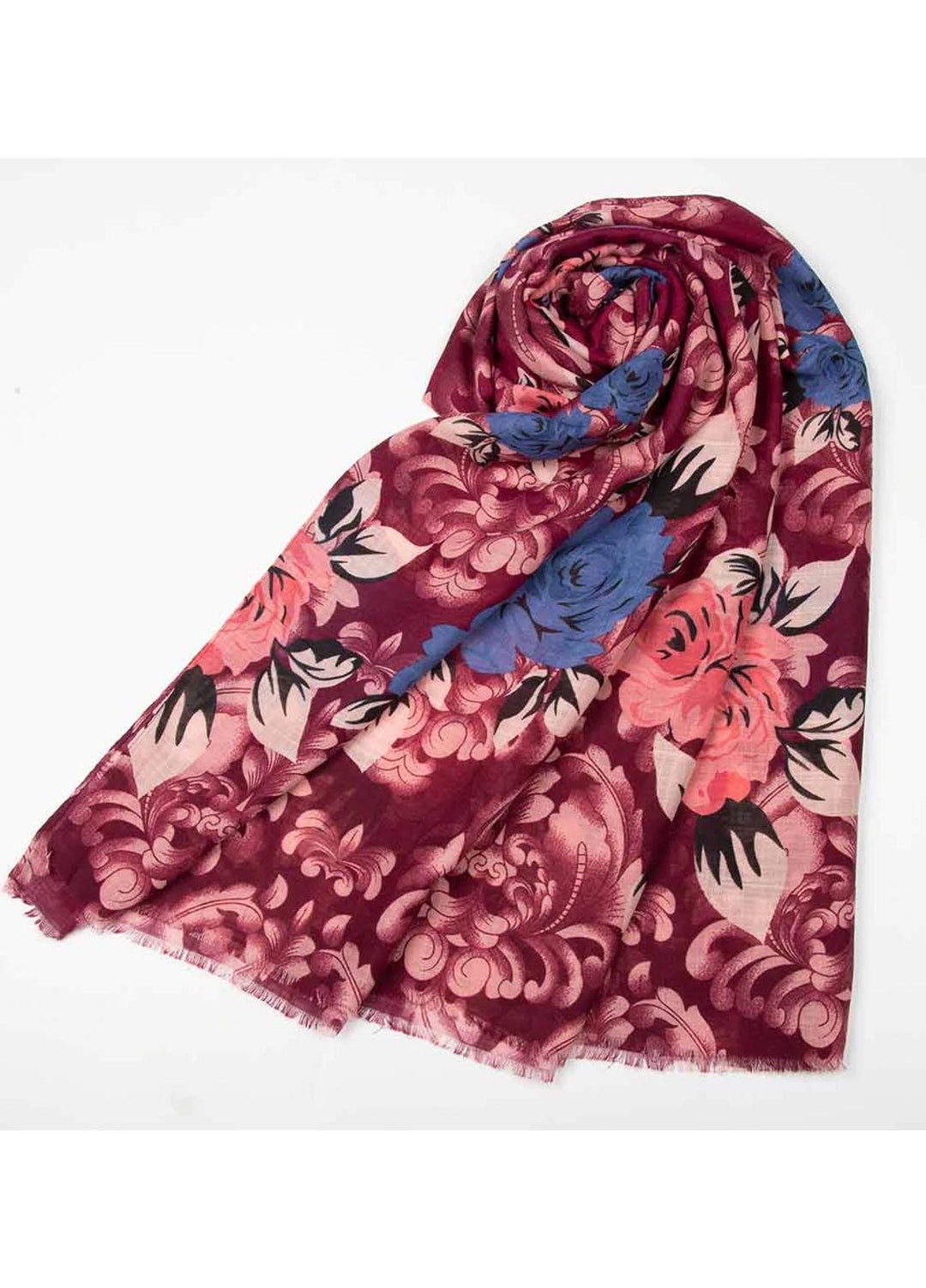 Abaya pk Printed Lawn  Hijab ABA22PH DEEP FUCHSIA - Printed Hijabs