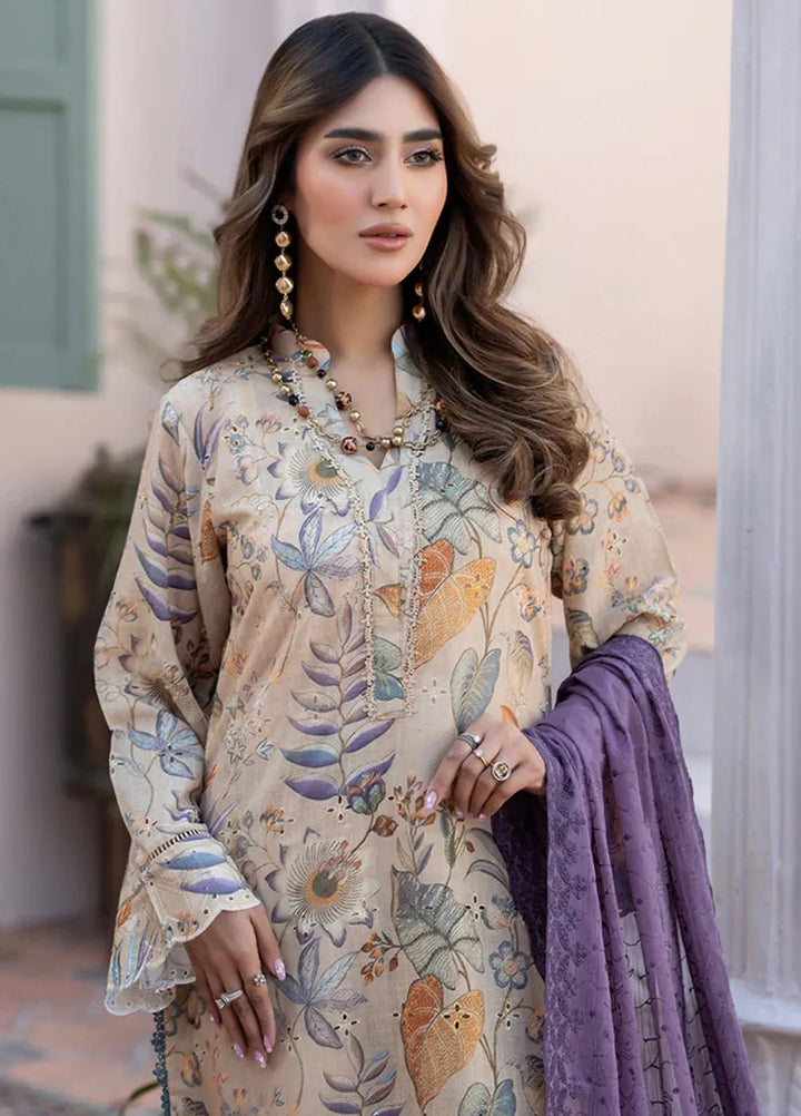 Printkari By Noorma Kaamal Embroidered Lawn Suit Unstitched 3 Piece NK24PK2 NK-PK-12 - Summer Collection