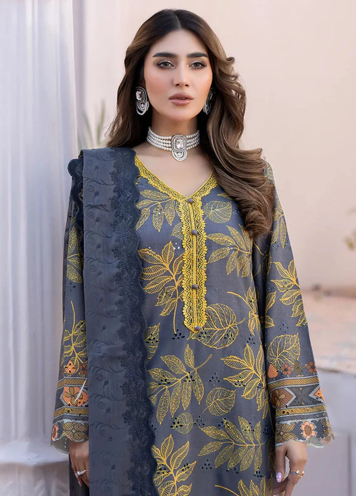 Printkari By Noorma Kaamal Embroidered Lawn Suit Unstitched 3 Piece NK24PK2 NK-PK-13 - Summer Collection