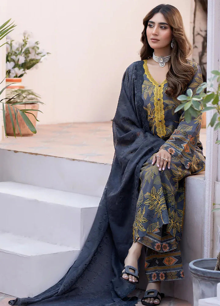 Printkari By Noorma Kaamal Embroidered Lawn Suit Unstitched 3 Piece NK24PK2 NK-PK-13 - Summer Collection