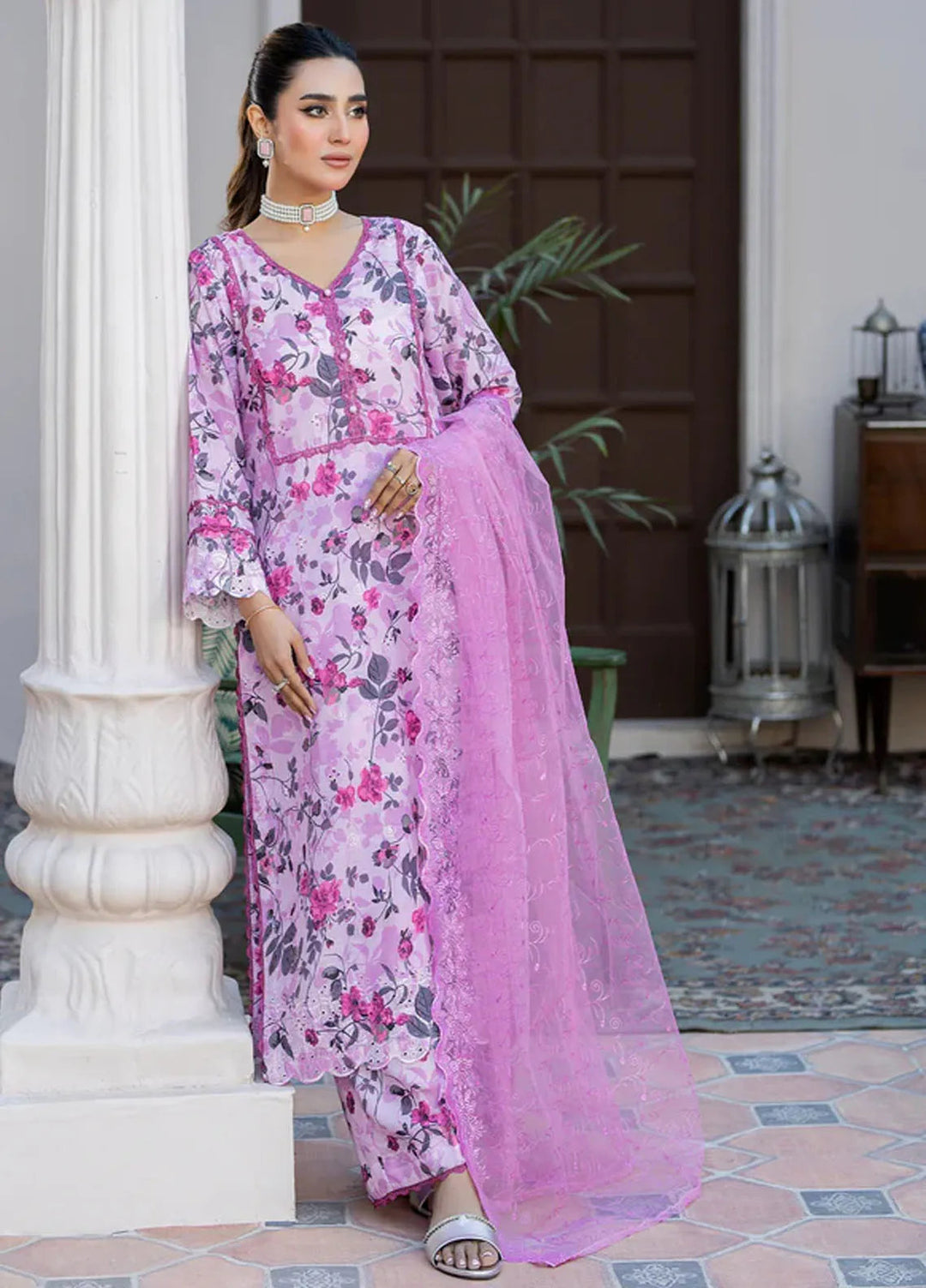 Printkari By Noorma Kaamal Embroidered Lawn Suit Unstitched 3 Piece NK24PK2 NK-PK-16 - Summer Collection