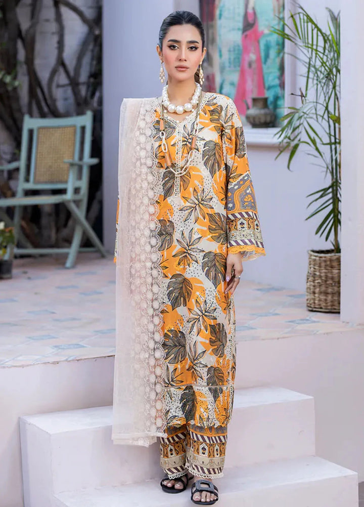 Printkari By Noorma Kaamal Embroidered Lawn Suit Unstitched 3 Piece NK24PK2 NK-PK-18 - Summer Collection
