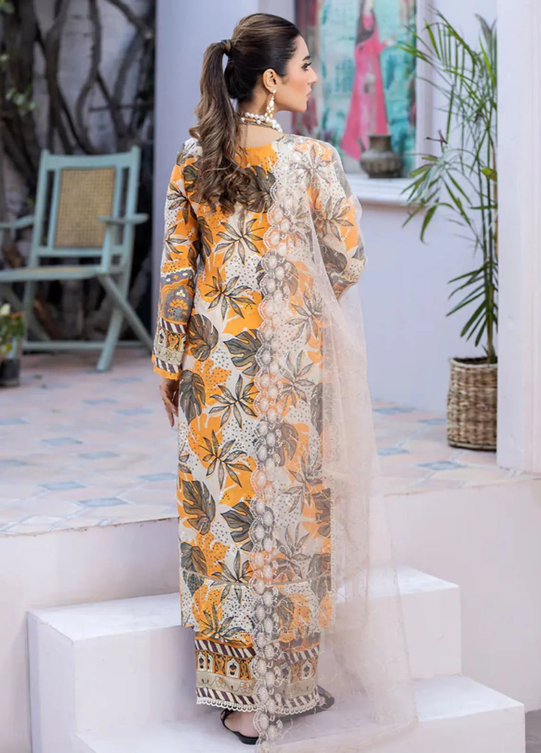 Printkari By Noorma Kaamal Embroidered Lawn Suit Unstitched 3 Piece NK24PK2 NK-PK-18 - Summer Collection