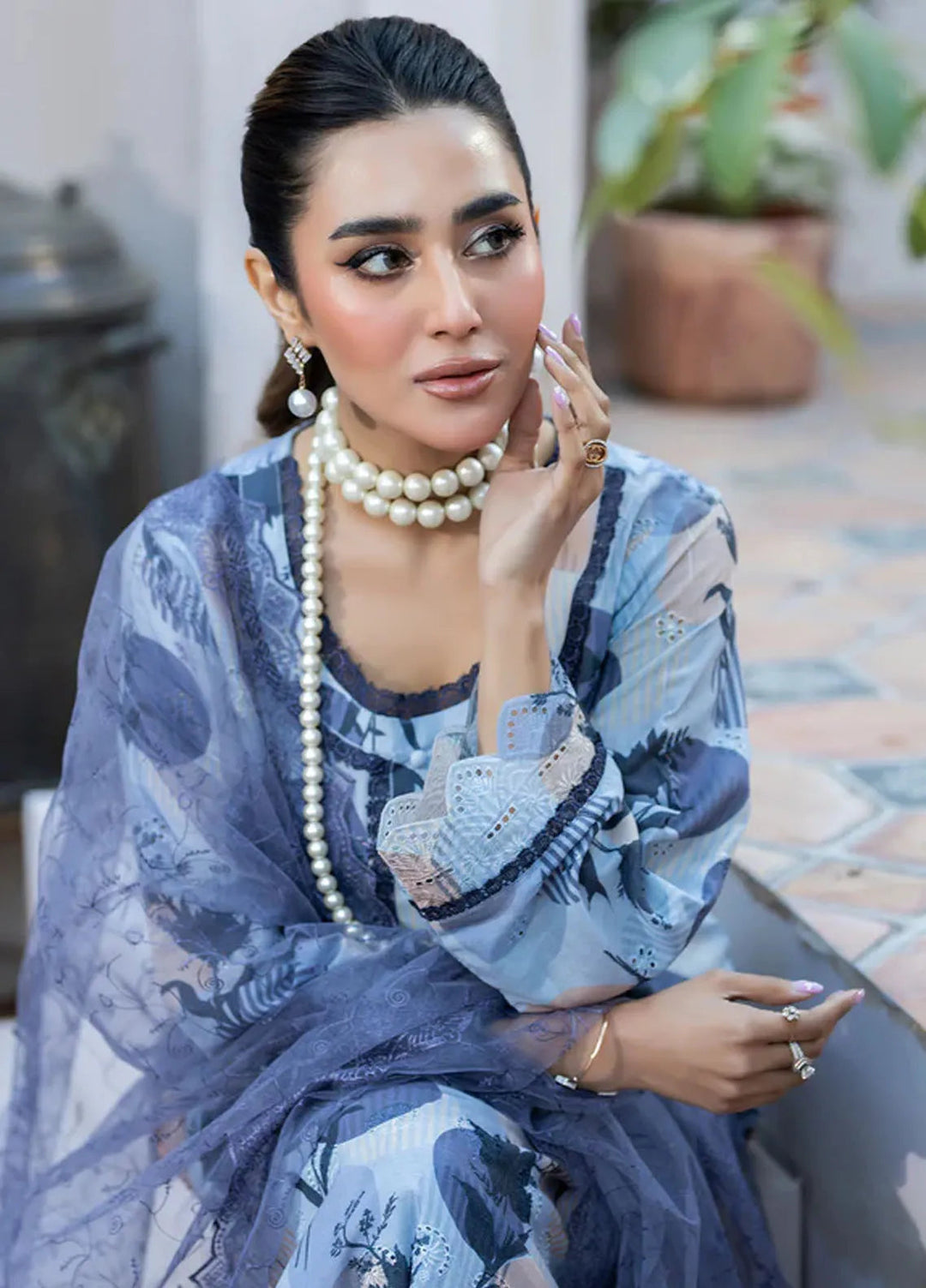 Printkari By Noorma Kaamal Embroidered Lawn Suit Unstitched 3 Piece NK24PK2 NK-PK-19 - Summer Collection