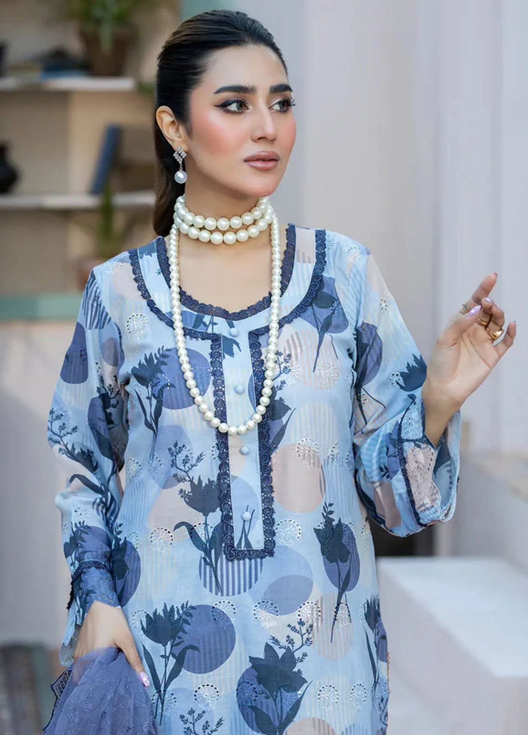 Printkari By Noorma Kaamal Embroidered Lawn Suit Unstitched 3 Piece NK24PK2 NK-PK-19 - Summer Collection