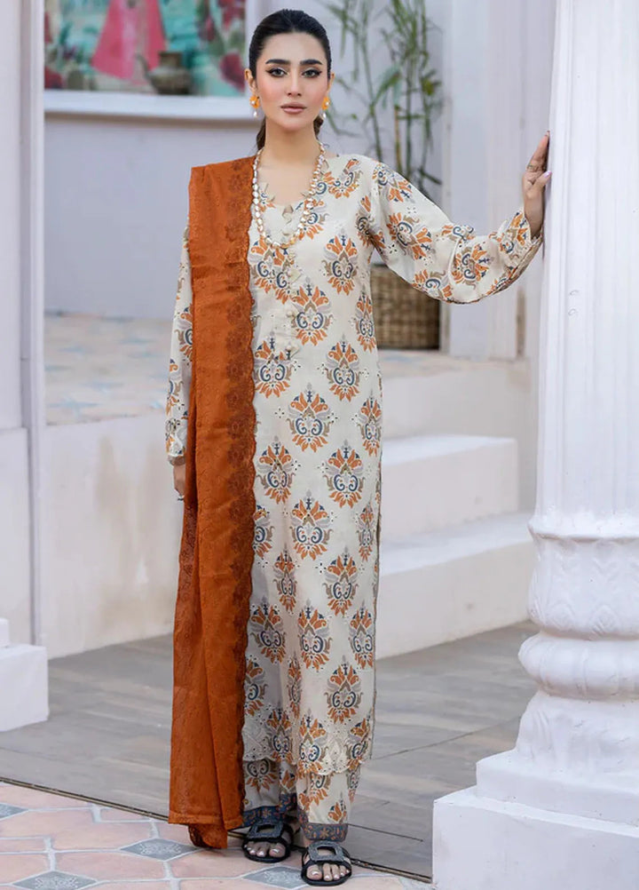 Printkari By Noorma Kaamal Embroidered Lawn Suit Unstitched 3 Piece NK24PK2 NK-PK-20 - Summer Collection