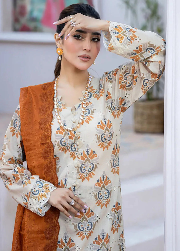 Printkari By Noorma Kaamal Embroidered Lawn Suit Unstitched 3 Piece NK24PK2 NK-PK-20 - Summer Collection