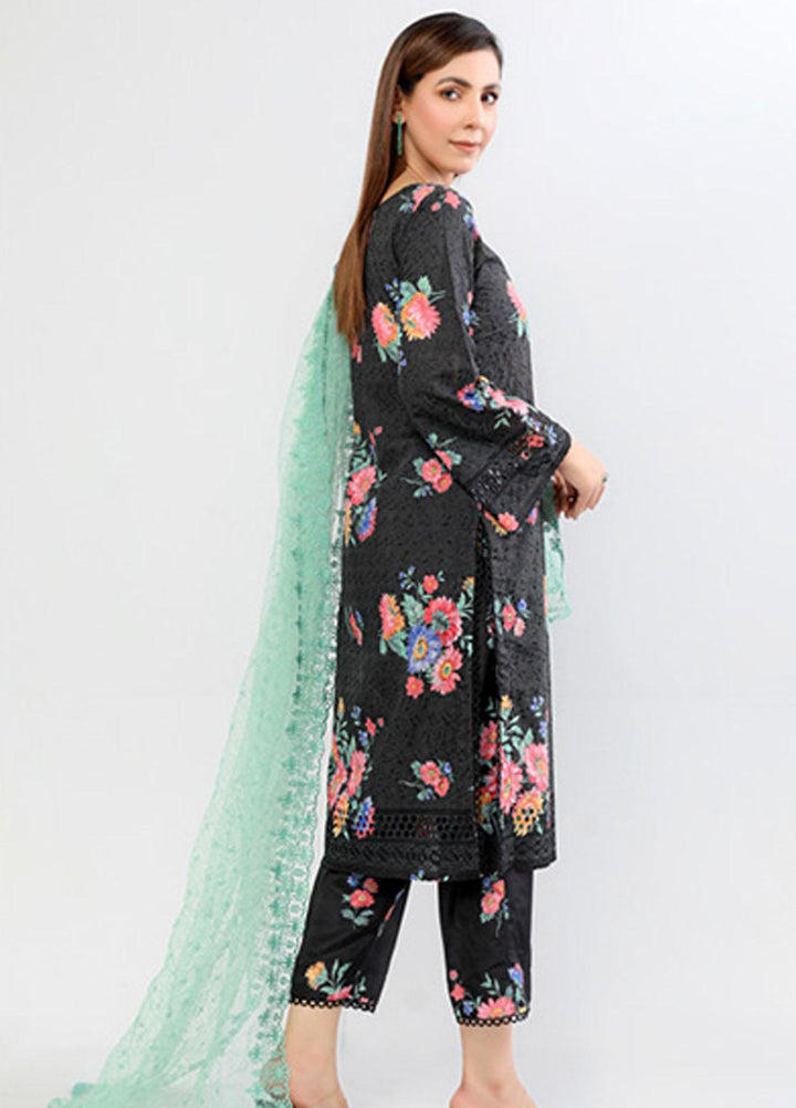 PrintKari By Noorma Kaamal Chikankari Schiffli Suits Unstitched 3 Piece NK23PK NK-DCP-02 - Summer Collection