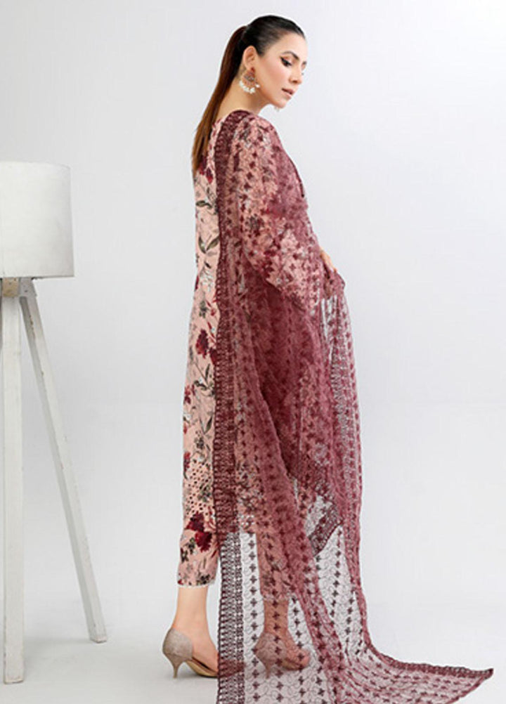 PrintKari By Noorma Kaamal Chikankari Schiffli Suits Unstitched 3 Piece NK23PK NK-DCP-06 - Summer Collection