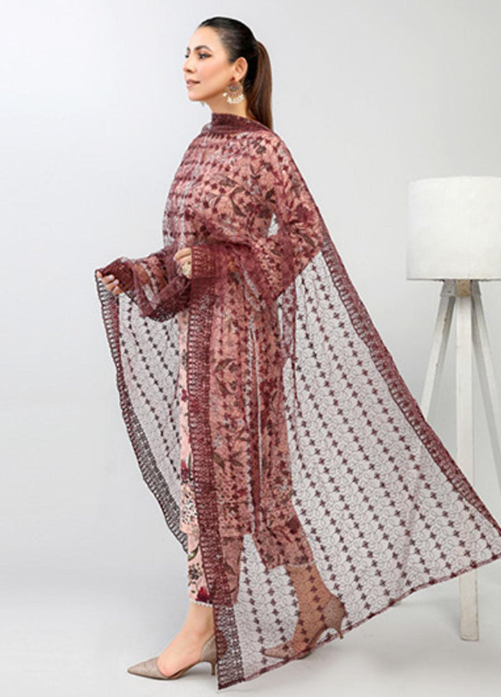 PrintKari By Noorma Kaamal Chikankari Schiffli Suits Unstitched 3 Piece NK23PK NK-DCP-06 - Summer Collection