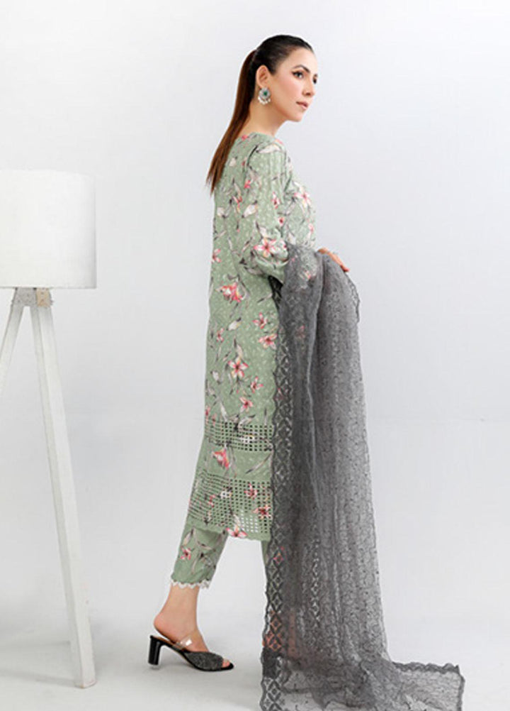 PrintKari By Noorma Kaamal Chikankari Schiffli Suits Unstitched 3 Piece NK23PK NK-DCP-07 - Summer Collection