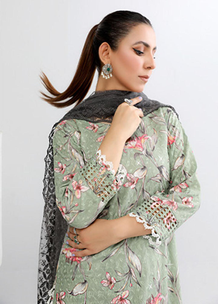 PrintKari By Noorma Kaamal Chikankari Schiffli Suits Unstitched 3 Piece NK23PK NK-DCP-07 - Summer Collection
