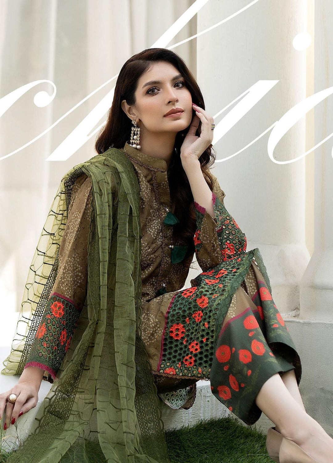 Printkari By Noorma Kaamal Chikankari Schiffli Suits Unstitched 3 Piece NK24PK NK-LPK-01 Orchid - Summer Collection