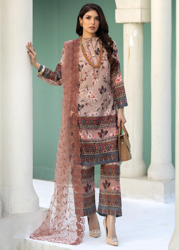 Printkari By Noorma Kaamal Chikankari Schiffli Suits Unstitched 3 Piece NK24PK NK-LPK-03 Tulip - Summer Collection
