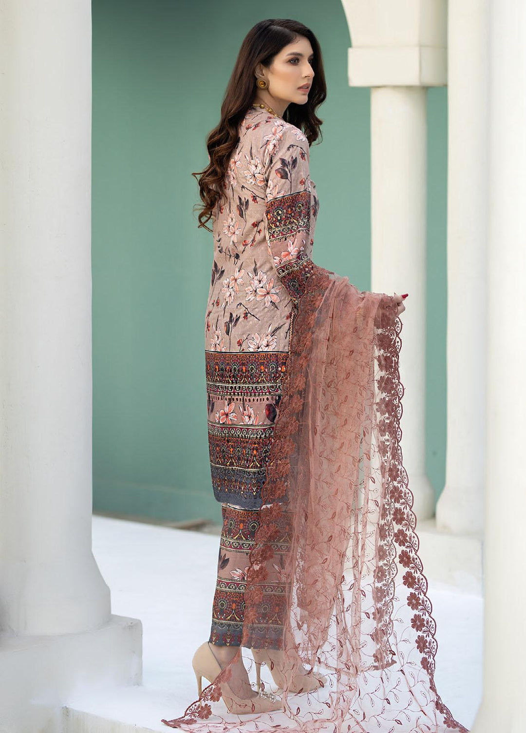 Printkari By Noorma Kaamal Chikankari Schiffli Suits Unstitched 3 Piece NK24PK NK-LPK-03 Tulip - Summer Collection