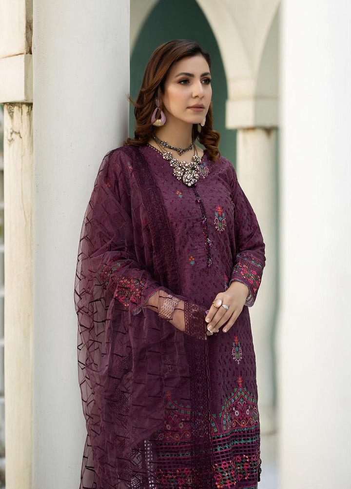 Printkari By Noorma Kaamal Chikankari Schiffli Suits Unstitched 3 Piece NK24PK NK-LPK-04 Gazania - Summer Collection