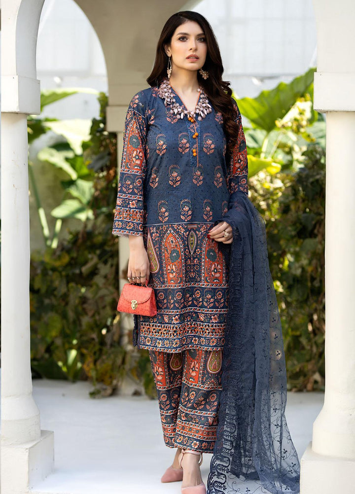 Printkari By Noorma Kaamal Chikankari Schiffli Suits Unstitched 3 Piece NK24PK NK-LPK-05 Daisy - Summer Collection