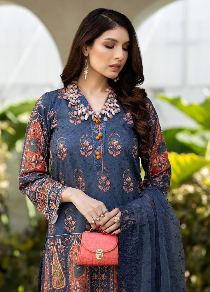 Printkari By Noorma Kaamal Chikankari Schiffli Suits Unstitched 3 Piece NK24PK NK-LPK-05 Daisy - Summer Collection