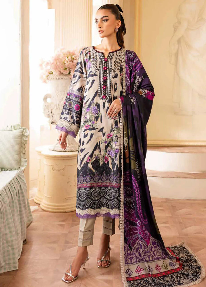 Prints By Nureh Printed Marina Suit Unstitched 3 Piece NU24SW SP-130 - Winter Collection