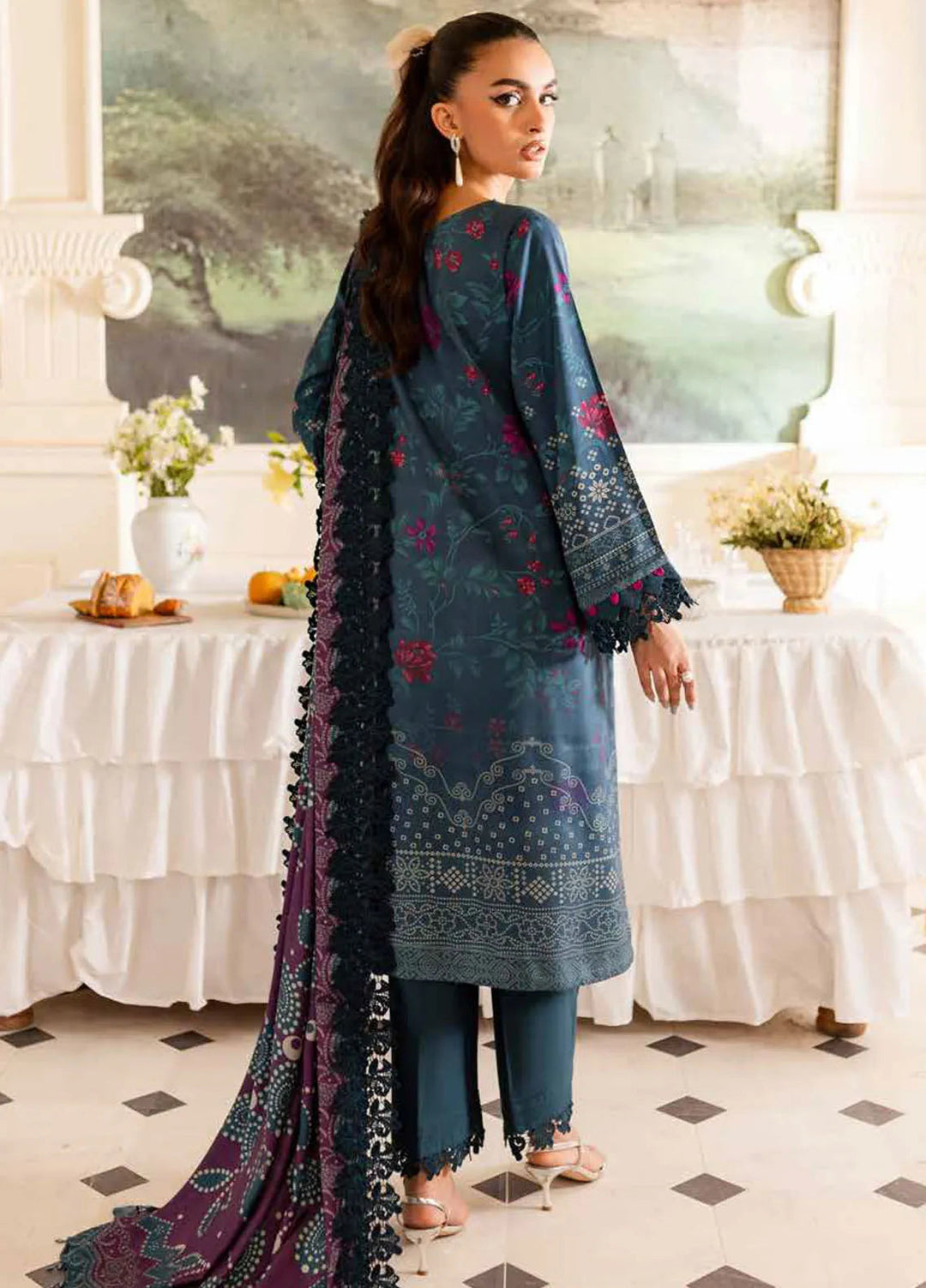 Prints By Nureh Printed Marina Suit Unstitched 3 Piece NU24SW SP-134 - Winter Collection