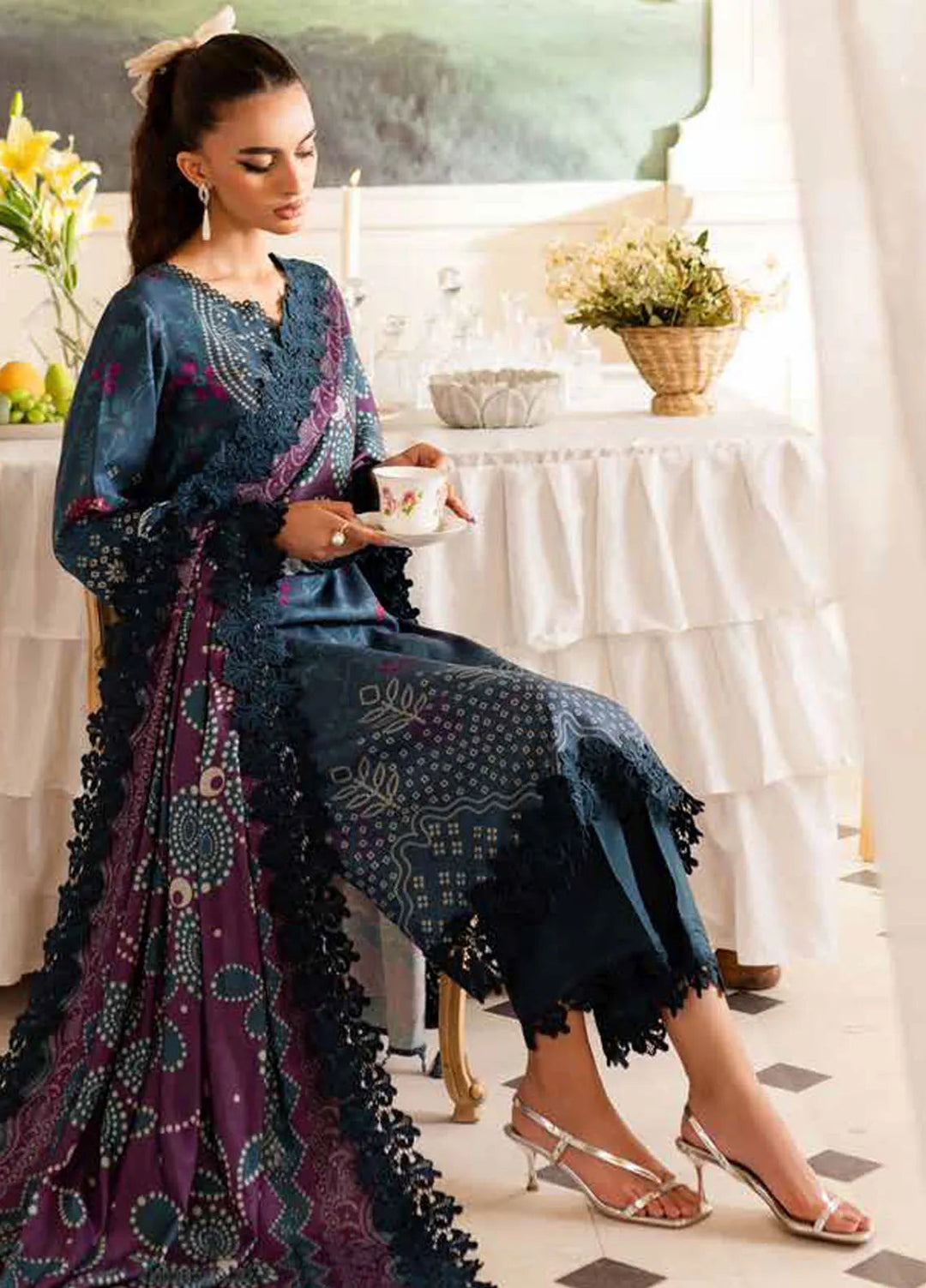 Prints By Nureh Printed Marina Suit Unstitched 3 Piece NU24SW SP-134 - Winter Collection