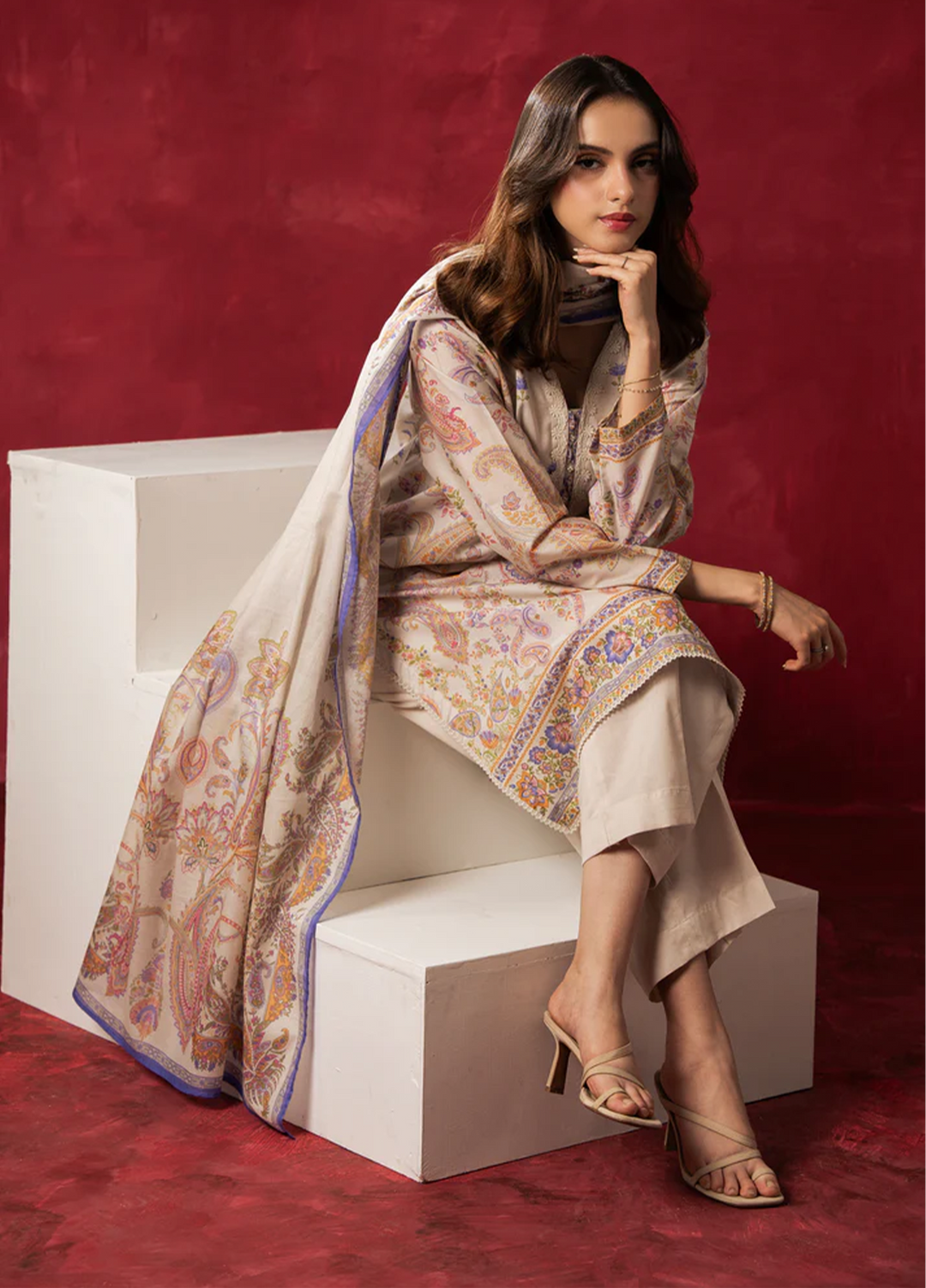 Zoe by Zeen Unstitched Printed Lawn 3 Piece Suit ZN26UZL WFM36600 - Casual Collection