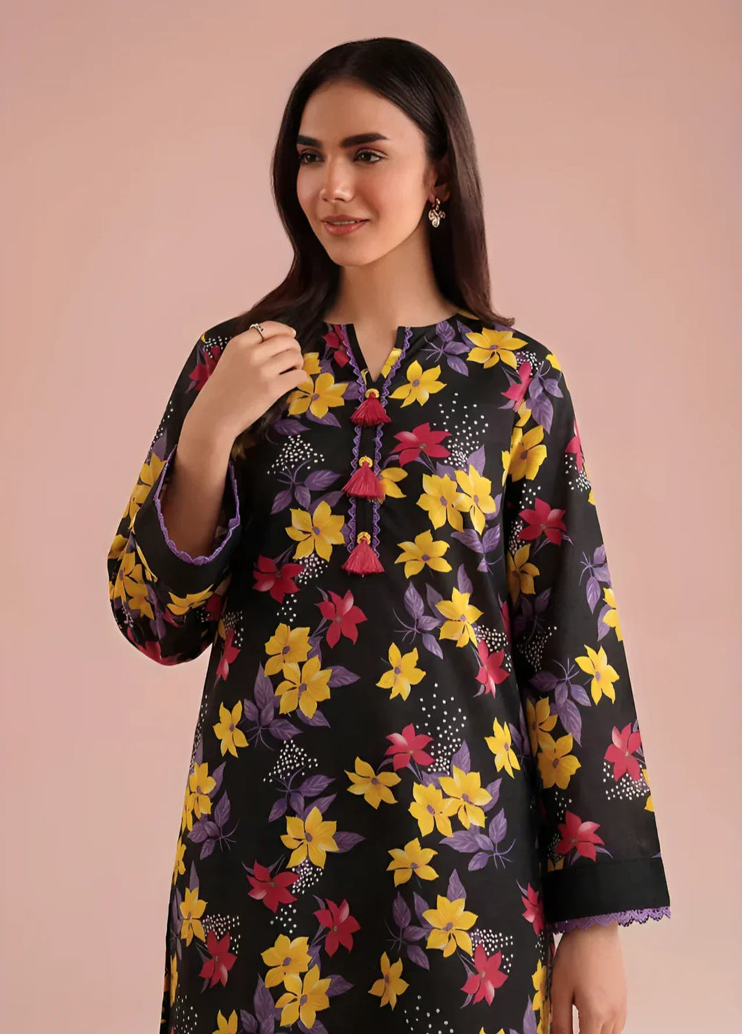 Stitching Cotton Women Pret 2 Piece Printed Suit D-02 - Winter Collection