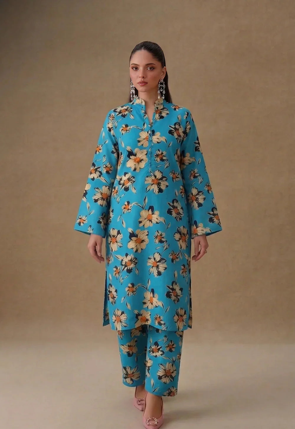 Stitching Cotton Women Pret 2 Piece Printed Suit D-08 - Summer Collection