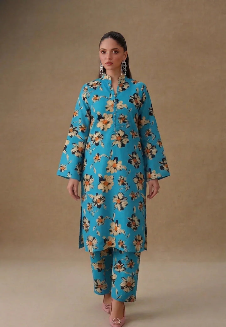 Stitching Cotton Women Pret 2 Piece Printed Suit D-08 - Summer Collection