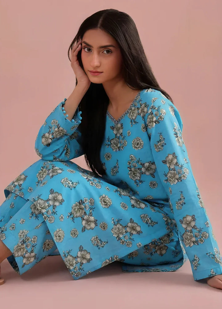 Stitching Cotton Women Pret 2 Piece Printed Suit D-06 - Summer Collection