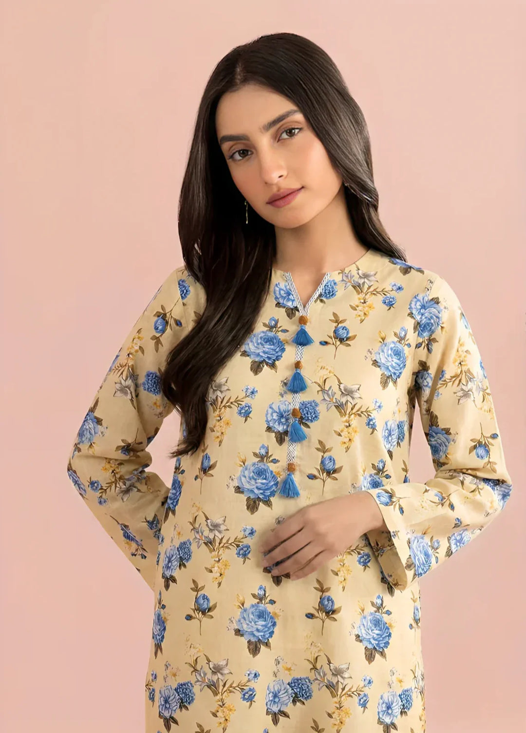 Stitching Cotton Women Pret Pure Cambric 2 Piece Printed Suit D-18 - SummerCollection