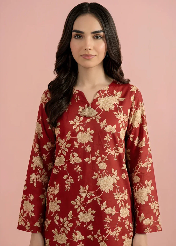 Stitching Cotton Women Pret Pure Cambric 2 Piece Printed Suit D-05 - SummerCollection