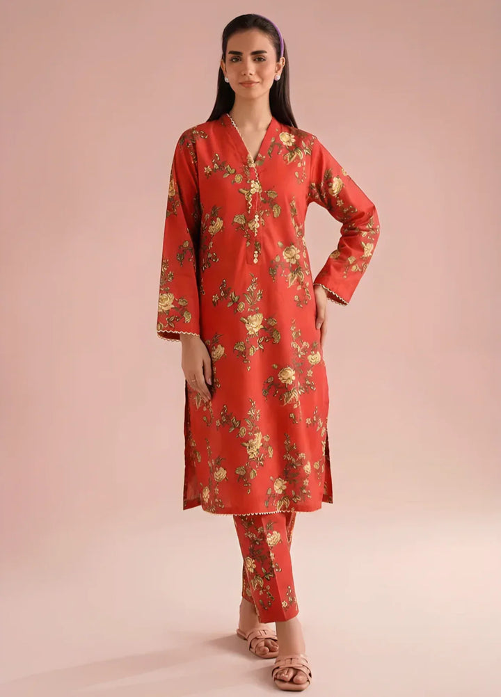 Stitching Cotton Women Pret Pure Cambric 2 Piece Printed Suit D-12 - SummerCollection